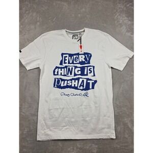 Play Cloths T-Shirt Mens L White Everything‎ Is Pusha T Graphic Streetwear *Read